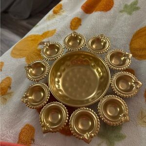 Gold Decorative Diwali Diya bowl